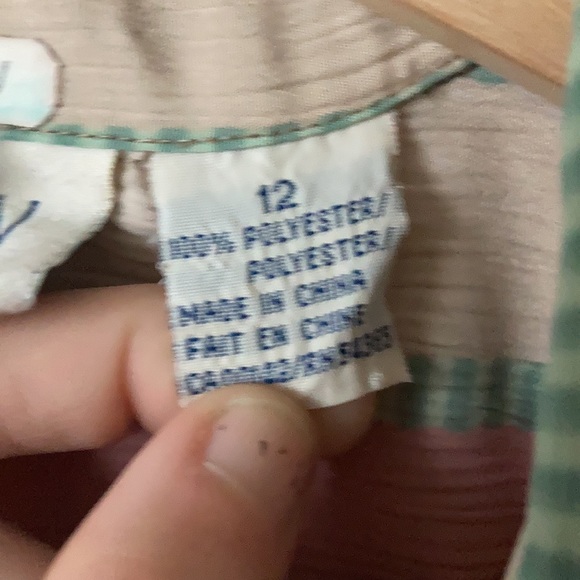 Allison Daley Vintage 90โs Pastel Candy Unisex Striped Lightweight Button Up 12 - Picture 9 of 11